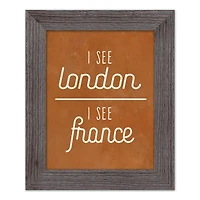 I See London 11" x 14" Western Gray Framed Print