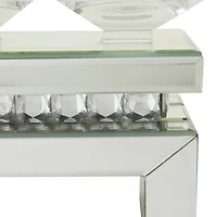 Set of 3 Silver MDF Glam Candle Holder, 7" x 20" x 4"