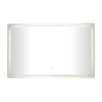 Clear Glass Modern Anti Fog Mirror, 47" x 2" x 30"
