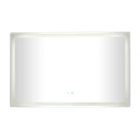 Clear Glass Modern Anti Fog Mirror, 47" x 2" x 30"