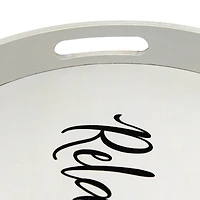 Elegant Designs™ 13.8" Round Relax Serving Tray with Handles