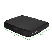 Mind Reader 18" Black Anti-Slip Seat Cushion with Carry Handle