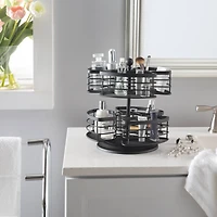 Bath Bliss Matte Black 2-Tier Carousel