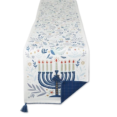 DII® 108" Hanukkah Menorah Reversible Table Runner
