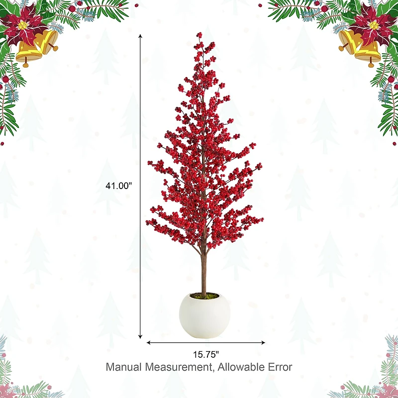 Glitzhome® 41"H Chirstmas Berry Porch Tree