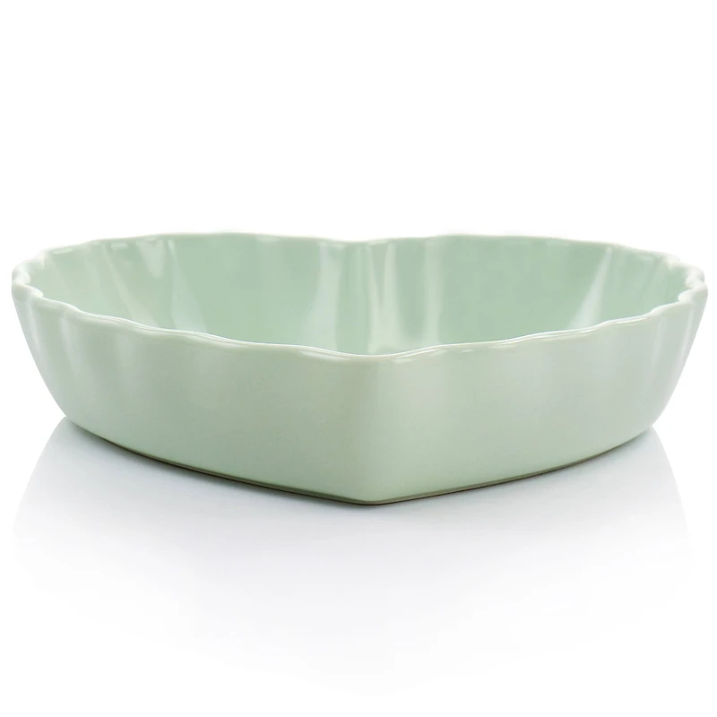 Martha Stewart 11'' Mint Heart Shaped Stoneware Cake Pan