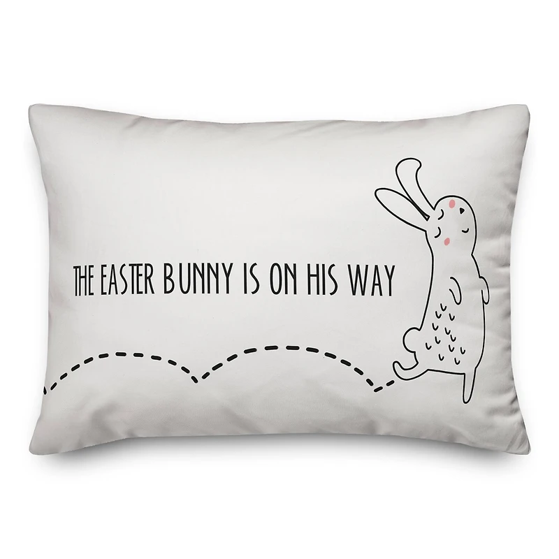 Easter Bunny Is On His Way Throw Pillow