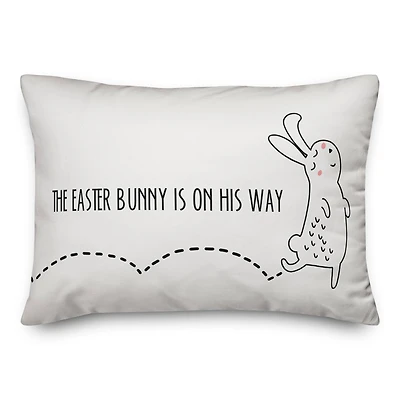 Easter Bunny Is On His Way Throw Pillow