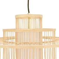 Hello Honey® 19.5" Boho Tiered Bamboo Chandelier