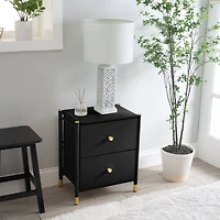 Simplify 2 Drawer Luxury Nightstand