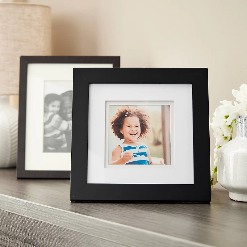8 Pack: Black 5" x 5" Gallery Frame with Double Mat by Studio Décor®