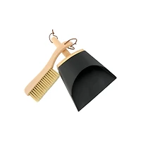 Hello Honey® Metal Dust Pan with Beech Wood Handle & Brush Set