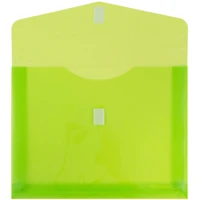 JAM Paper 9.75" x 13" Assorted Plastic Hook & Loop Closure Envelopes, 6ct.