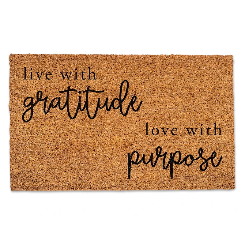 Live WIth Gratitude Love With Purpose 30" x 18" Door Mat