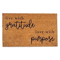 Live WIth Gratitude Love With Purpose 30" x 18" Door Mat