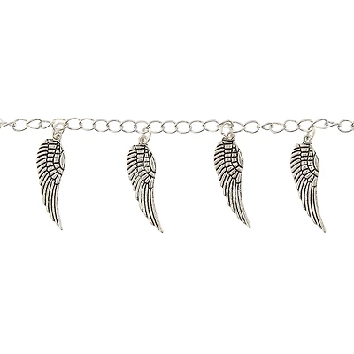 Antique Silver Wing Beads, 30mm by Bead Landing™
