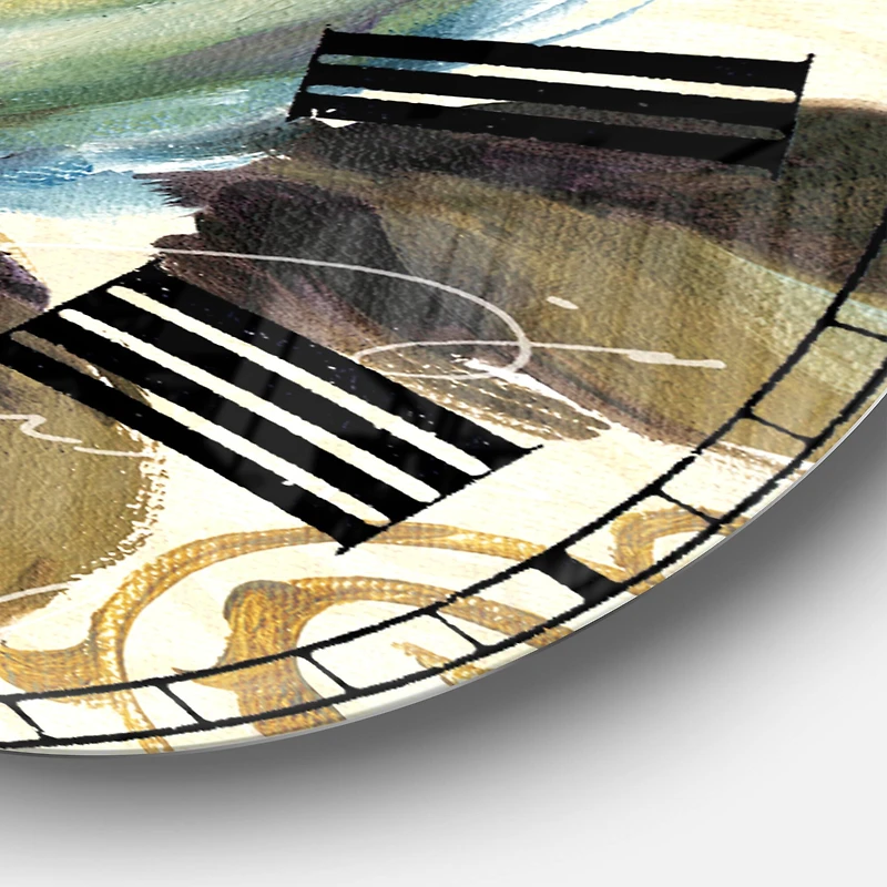 Designart 'Victorias Cream Flower Traditional Wall Clock