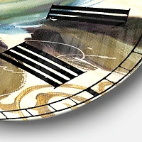 Designart 'Victorias Cream Flower Traditional Wall Clock