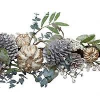 3ft. Neutral Pumpkin & Pine Cones Fall Harvest Swag