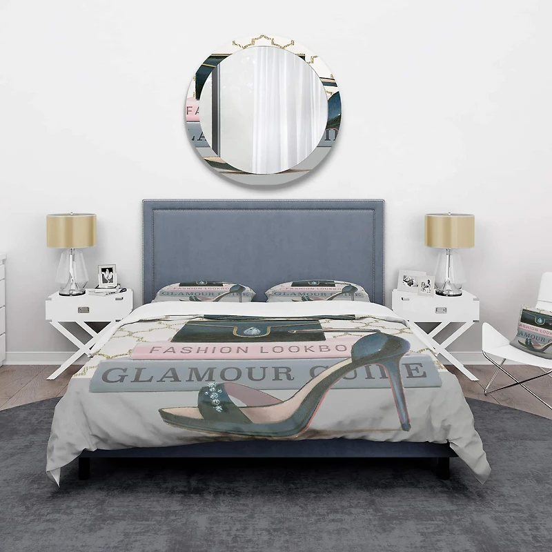Designart 'Glam fashion High Heels VI' Glam Bedding Set