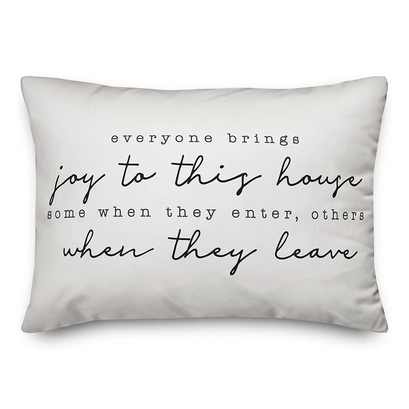 Joy In This House Indoor/Outdoor Lumbar Pillow
