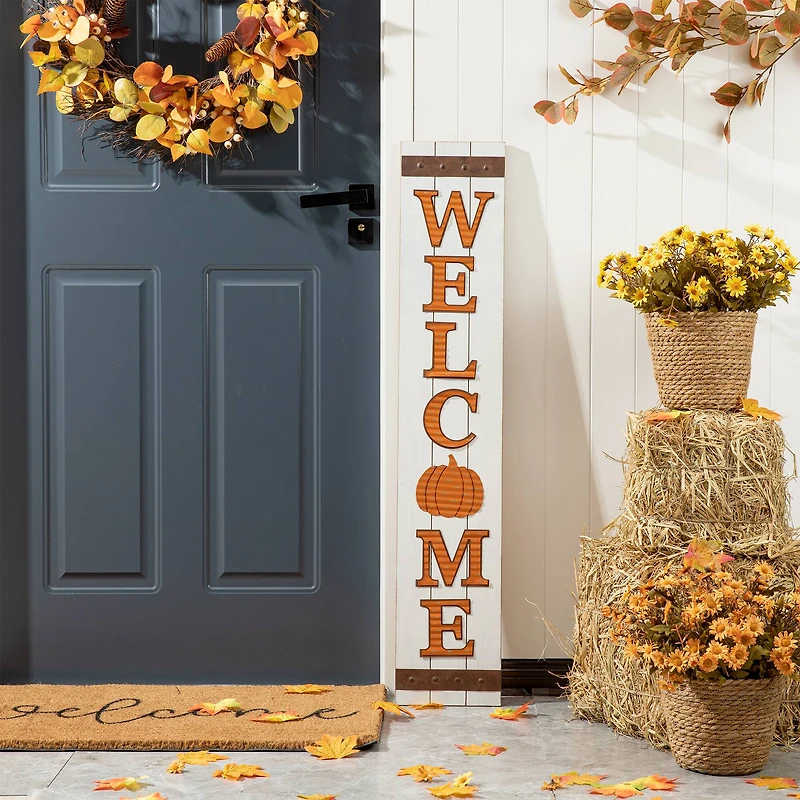 Glitzhome® 42" Fall Wooden Welcome Porch Sign