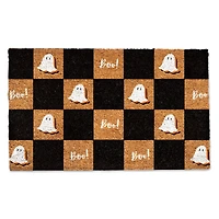Boo Ghost Check Pattern 30" x 18" Door Mat