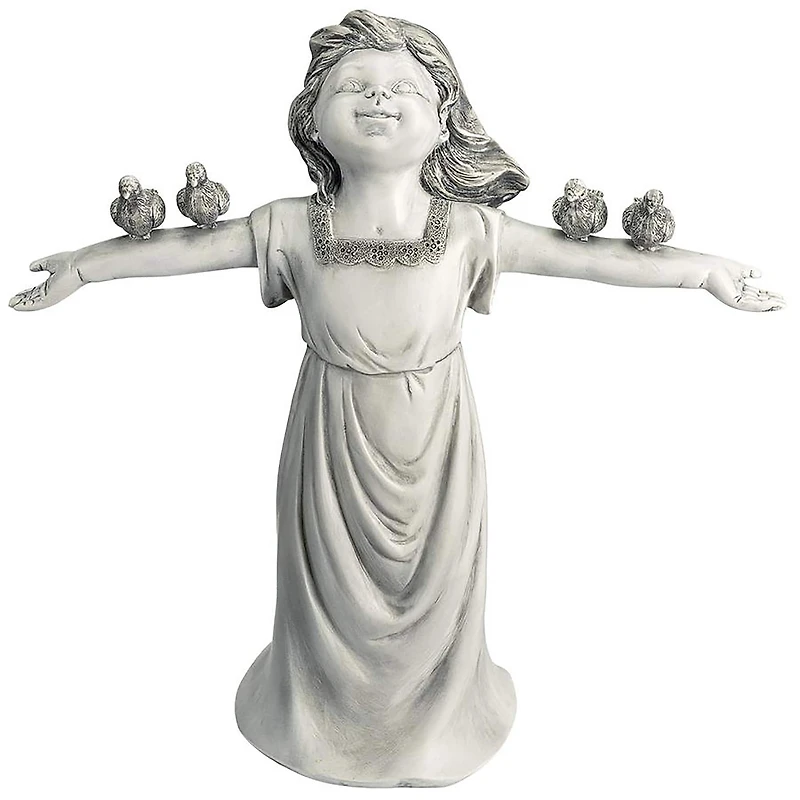 Design Toscano 12" Basking in God's Glory Little Girl Statue