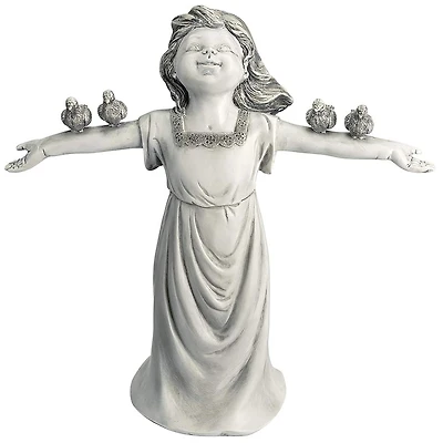 Design Toscano 12" Basking in God's Glory Little Girl Statue