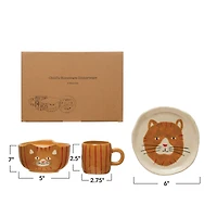 Hello Honey® Painted Cats Child's Stoneware Dinnerware Set