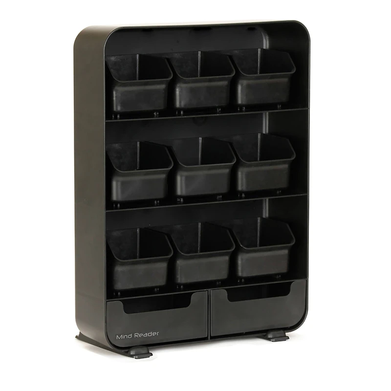 Mind Reader Black Tea Bag holder and Condiment Organizer