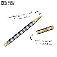 Pukka Pads Buffalo Check Metal Gel Pens pack of 6