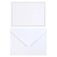 6 Packs: 40 ct. (240 total) 5" x 7" Silver Border Flat Cards & Envelopes by Recollections™