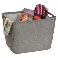 Household Essentials Storage Bin with Wood Handles