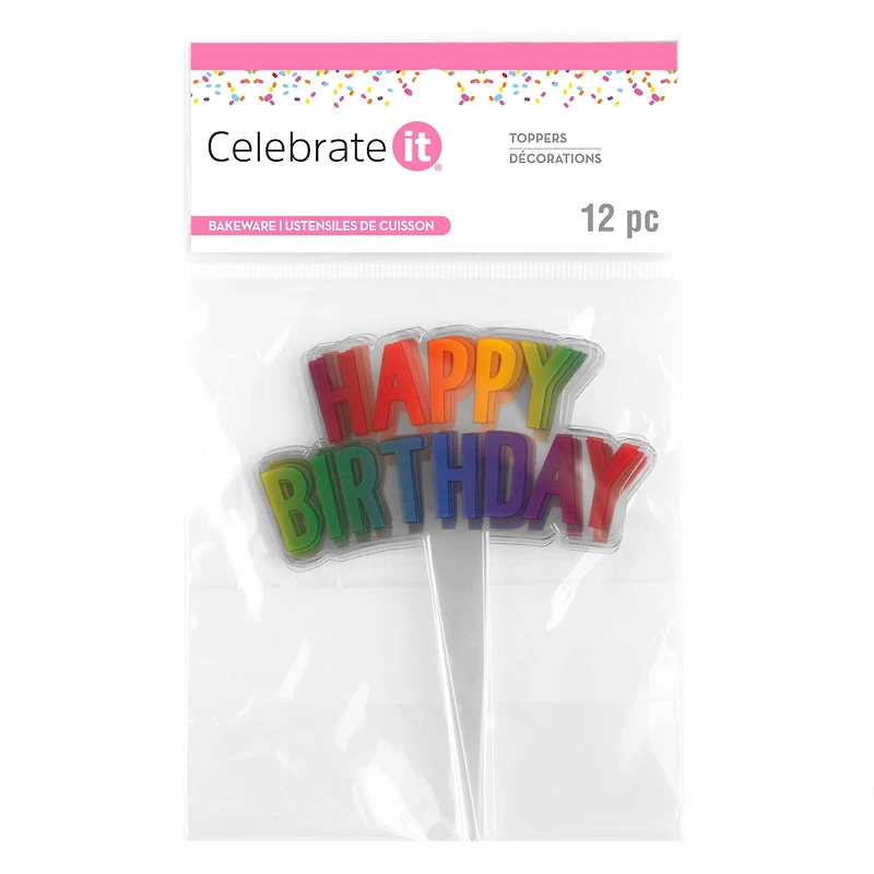 Happy Birthday Treat Toppers by Celebrate It®