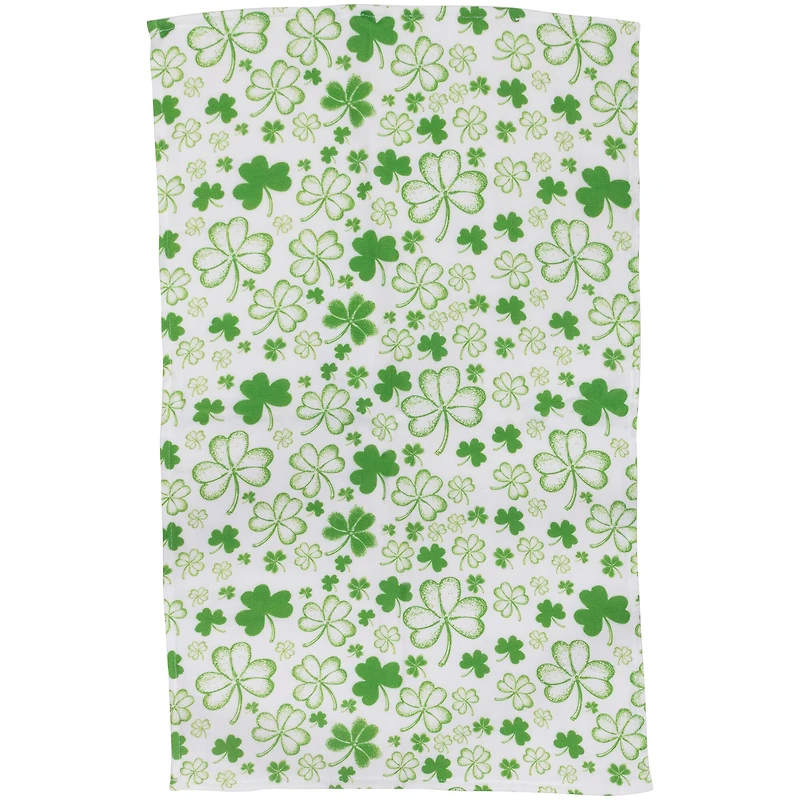 Shamrocks & Plaid Kitchen Tea Towels Set