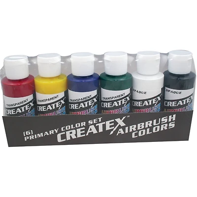 Createx™ Airbrush Color Primary 6 Color Set