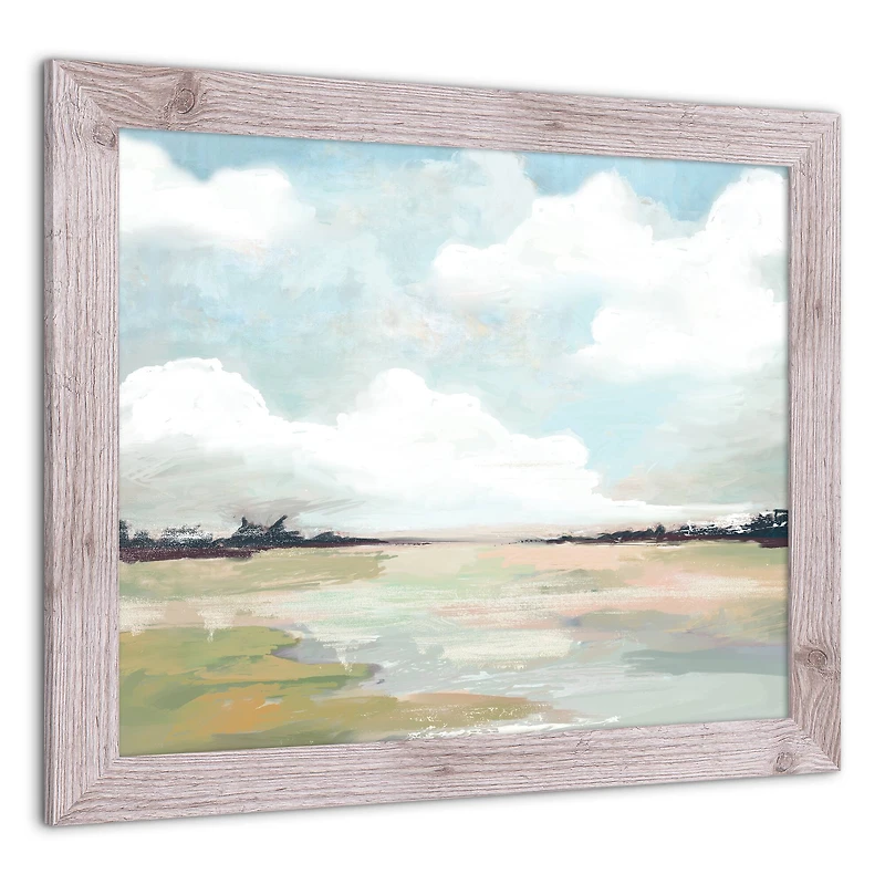 Cloud Landscape 20" x 24" Western White Framed Print