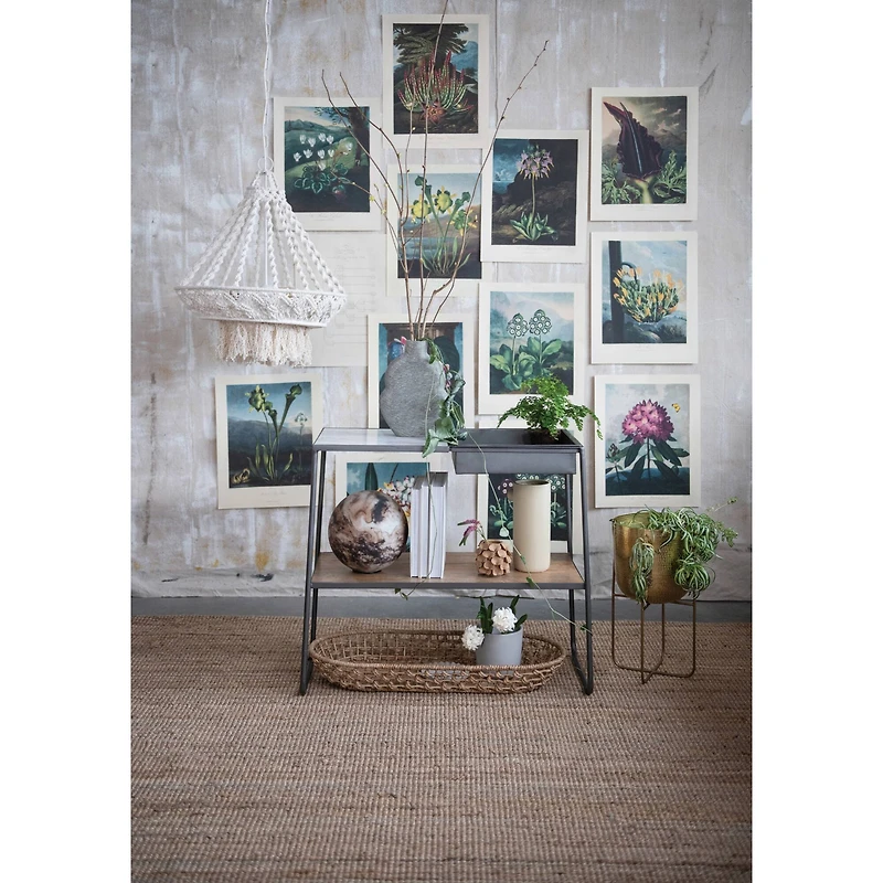 Hello Honey® 16'' Metal and White Marble Console Table