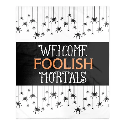 Foolish Mortals Fleece Throw