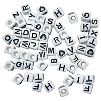 Black & White Alphabet Square Beads by Creatology™