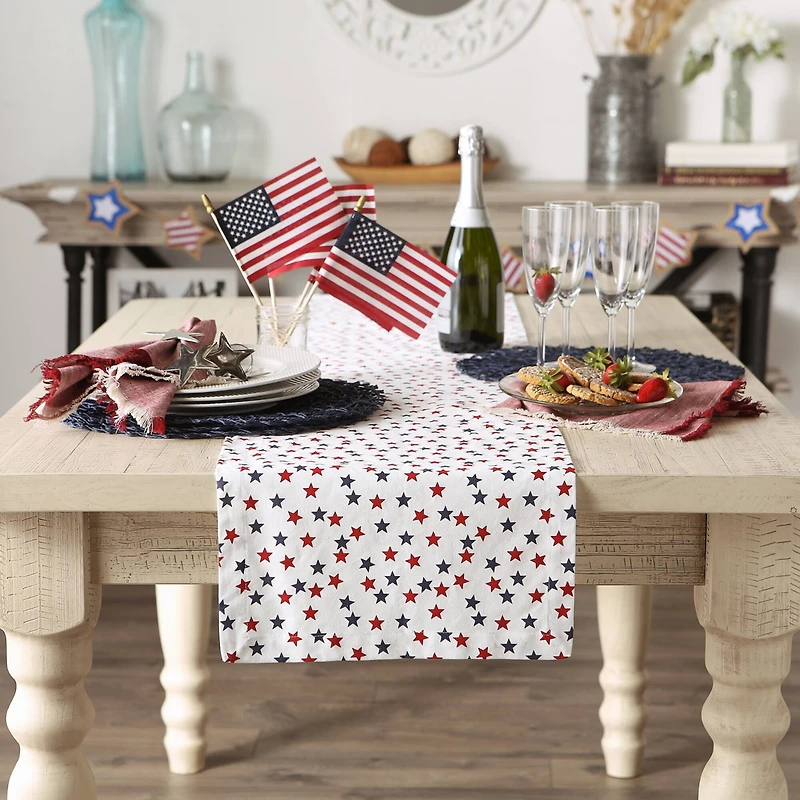 DII® 108" Americana Stars Print Table Runner