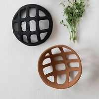 Hello Honey® 13" Rust Handmade Paper Mache Basket