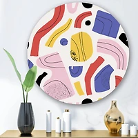 Designart - Organic and Elements In Red Yellow and Pink