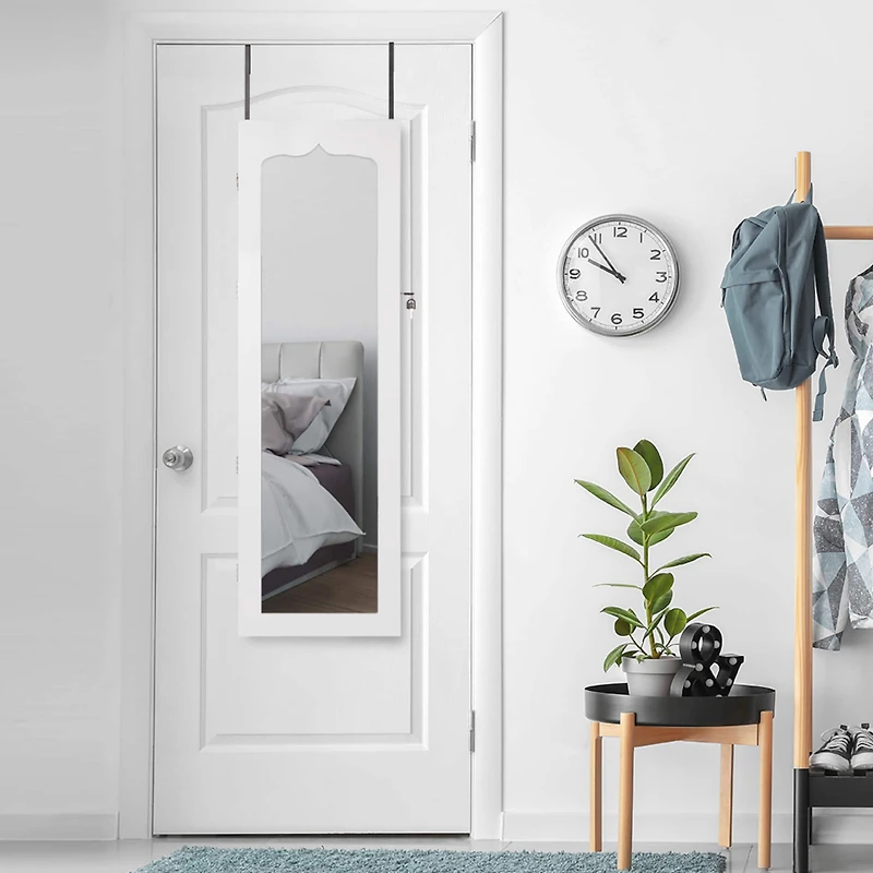 Classic White Full Door Jewelry Armoire