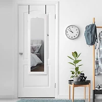 Classic White Full Door Jewelry Armoire