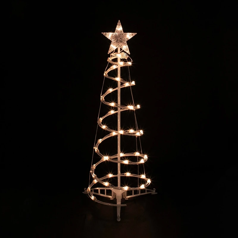3ft., 4ft., & 6ft. Pre-Lit Spiral Artificial Christmas Tree Set, Clear Lights