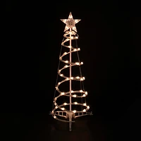 3ft., 4ft., & 6ft. Pre-Lit Spiral Artificial Christmas Tree Set, Clear Lights