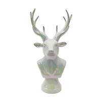 13.25" Iridescent White Reindeer Bust Tabletop Décor by Ashland®
