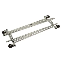 Honey Can Do Chrome Dual Bar Adjustable Rolling Garment Rack